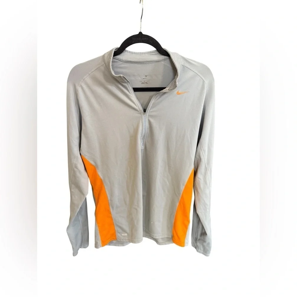 Nike Women’s Light Gray and Bright Orange Jacket